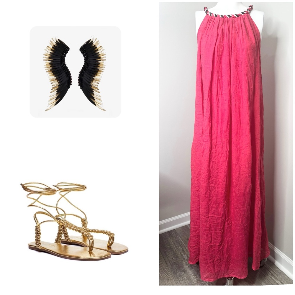 MIRROR IMAGE PINK MAXI DRESS- PRELOVED-SMALL